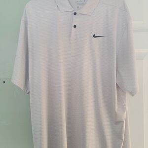 Nike Tour Polo White Patterend XL Brand New